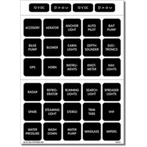BLUE SEA 4215 SQUARE FORMAT LABEL SET, 30