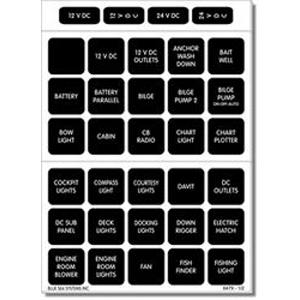 BLUE SEA 4216 SQUARE FORMAT LABEL SET, 60