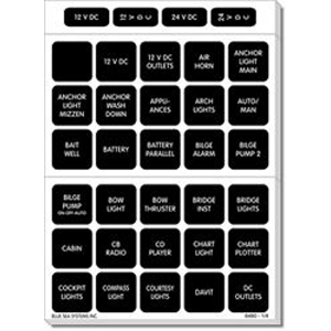 BLUE SEA 4217 SQUARE FORMAT LABEL SET, 120