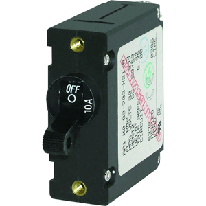 BLUE SEA 7204 AC / DC SINGLE POLE MAGNETIC WORLD CIRCUIT BREAKER, 10 AMP