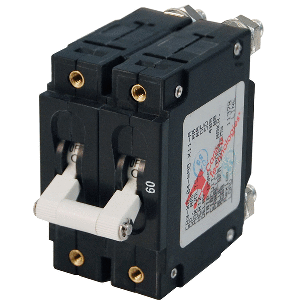 BLUE SEA 7254 C-SERIES DOUBLE POLE CIRCUIT BREAKER, 60A