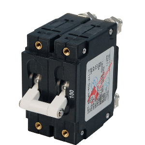 BLUE SEA 7258 C-SERIES DOUBLE POLE CIRCUIT BREAKER, 100A