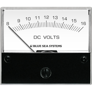 BLUE SEA 8003 DC ANALOG VOLTMETER, 2-3/4" FACE, 8-16 VOLTS DC