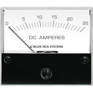 BLUE SEA 8005 DC ANALOG AMMETER, 2-3/4" FACE, 0-25 AMPERES DC