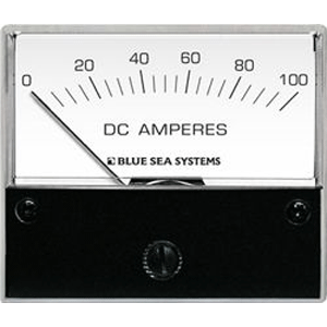 BLUE SEA 8017 DC ANALOG AMMETER, 2-3/4" FACE, 0-100 AMPERES DC