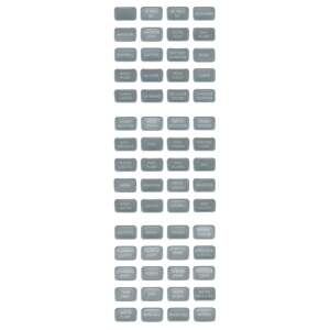 BLUE SEA 8217 GREY SMALL FORMAT LABEL KIT, 60 LABELS