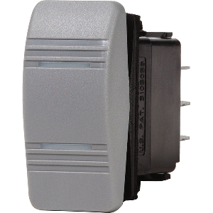BLUE SEA 8220 WATER RESISTANT CONTURA III SWITCH, ON-OFF-ON, GREY