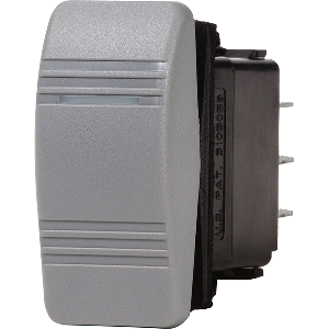 BLUE SEA 8230 WATER RESISTANT CONTURA III SWITCH, OFF-ON, GREY