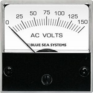 BLUE SEA 8244 AC ANALOG MICRO VOLTMETER, 2" FACE, 0-150 VOLTS AC