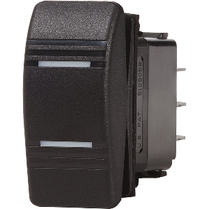 BLUE SEA 8286 WATER RESISTANT CONTURA III SWITCH, ON-OFF-ON, BLACK