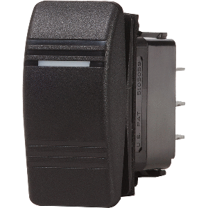 BLUE SEA 8287 WATER RESISTANT CONTURA III SWITCH, OFF-ON, BLACK