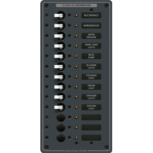 BLUE SEA 8376 PANEL DC 13 POSITION VERTICAL