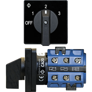 BLUE SEA 9010 SWITCH, AV 120VAC 32A OFF +3 POSITIONS