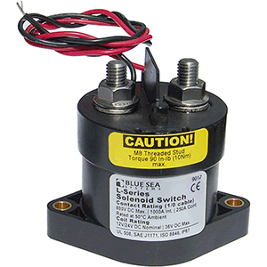 BLUE SEA 9012 L SOLENOID SWITCH, 12-24VDC, 250A