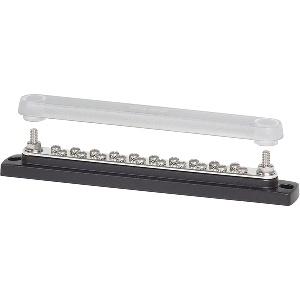 BLUE SEA 2312, 150 AMPERE COMMON BUSBAR 20 X 8-32 SCREW TERMINAL WITH COVER