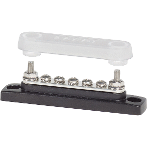 BLUE SEA 2314 MINIBUS 100 AMPERE COMMON BUSBAR 5 X 8-32 SCREW TERMINAL WITH COVER