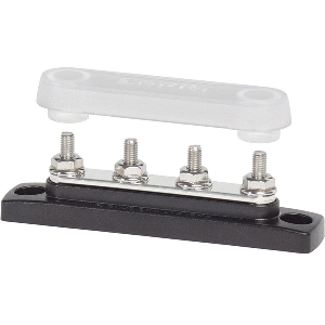 BLUE SEA 2315 MINIBUS 100 AMPERE COMMON BUSBAR 4 X 10-32 STUD TERMINAL WITH COVER
