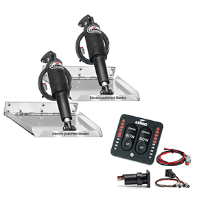 LENCO 12" X 9" STANDARD PERFORMANCE TRIM TAB KIT W/LED INDICATOR SWITCH KIT 12V
