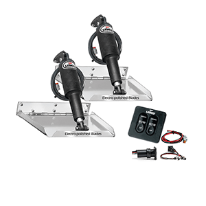 LENCO 12" X 12" STANDARD PERFORMANCE TRIM TAB KIT W/STANDARD TACTILE SWITCH KIT 12V