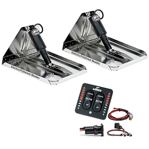 LENCO 16" X 12" HEAVY DUTY PERFORMANCE TRIM TAB KIT W/LED INDICATOR SWITCH KIT 12V