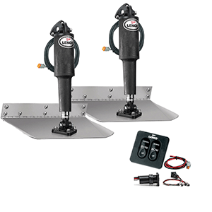 LENCO 9" X 12" STANDARD TRIM TAB KIT W/STANDARD INTEGRATED SWITCH KIT 12V