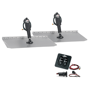 LENCO 12"X12" STANDARD TRIM TAB KIT W/STANDARD INTEGRATED SWITCH 12V
