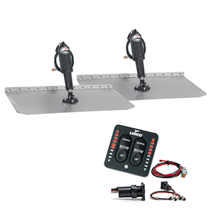 LENCO 12" X 18" STANDARD TRIM TAB KIT W/LED INDICATOR SWITCH KIT 12V