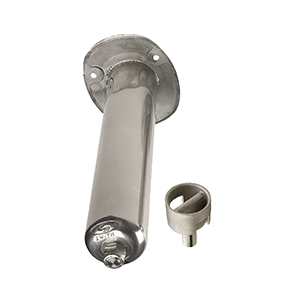 CE SMITH STAINLESS STEEL FLUSH MOUNT ROD HOLDER, 15 DEGREE