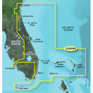 GARMIN BLUECHART G3 VISION HD, VUS009R, JACKSONVILLE, KEY WEST, MICROSD/SD