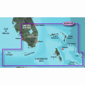 GARMIN BLUECHART G3 VISION HD, VUS010R, SOUTHEAST FLORIDA, MICROSD/SD