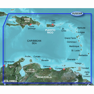 GARMIN BLUECHART G3 VISION HD, VUS030R, SOUTHEAST CARIBBEAN, MICROSD/SD