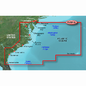 GARMIN BLUECHART G3 VISION HD, VUS512L, MID-ATLANTIC, MICROSD/SD