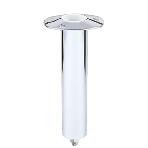 LEE'S 0-DEG STAINLESS STEEL SWIVEL BASE FLUSH MOUNT ROD HOLDER 2.25" OD X 10.5" TUBE