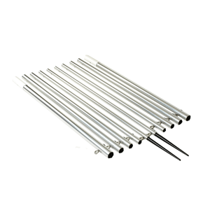 LEE'S 19' EXTRA STRONG BRIGHT SILVER OUTRIGGER POLES 2" OD