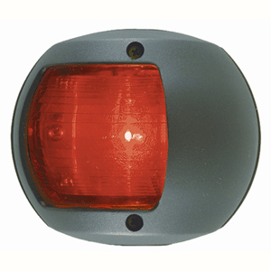 PERKO LED SIDE LIGHT, RED, 12V, BLACK PLASTIC HOUSING