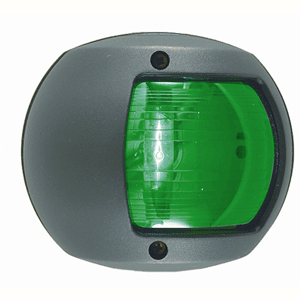 PERKO LED SIDE LIGHT, GREEN, 12V, BLACK PLASTIC HOUSING