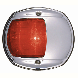 PERKO LED SIDE LIGHT, RED, 12V, CHROME PLATED HOUSING