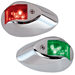 Perko LED Sidelights - Red/Green - 12V - Chrome Plated Housing