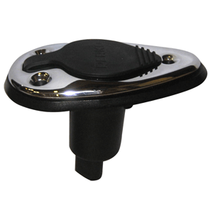 PERKO THREADED COLLAR POLE LIGHT MOUNTING BASE, 2 PIN, STAINLESS STEEL