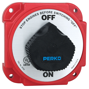 PERKO 9703DP HEAVY DUTY BATTERY DISCONNECT SWITCH W/ ALTERNATOR FIELD DISCONNECT