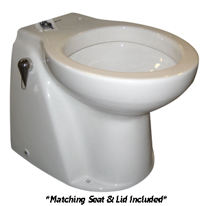 RARITAN ATLANTES FREEDOM W/VORTEX-VAC, HOUSEHOLD STYLE, WHITE, FRESHWATER SOLENOID, SMART TOILET CONTROL, 12V
