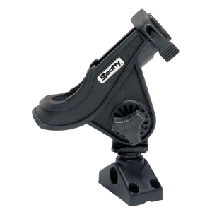 SCOTTY 280 BAIT CASTER/SPINNING ROD HOLDER W/241 DECK/SIDE MOUNT, BLACK