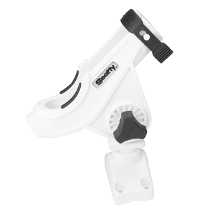 SCOTTY 280 BAIT CASTER/SPINNING ROD HOLDER W/241 DECK/SIDE MOUNT, WHITE