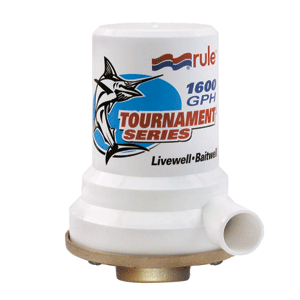 RULE TOURNAMENT SERIES BRONZE BASE 1600 GPH LIVEWELL PUMP