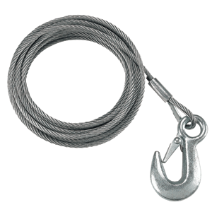 FULTON 3/16" X 25' GALVANIZED WINCH CABLE, 4,200 LBS. BREAKING STRENGTH