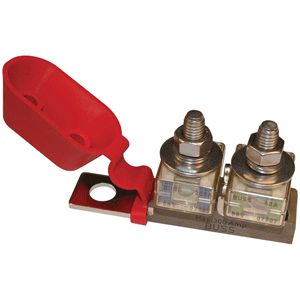 BLUE SEA 2151 TERMINAL FUSE BLOCK, 3/8" MOUNTING HOLE, 2 TERMINAL STUDS