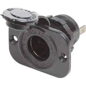 BLUE SEA 12 VOLT DASH SOCKET, BLACK