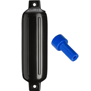 POLYFORM G-3 TWIN EYE FENDER 5.5" X 19", BLACK W/AIR ADAPTER