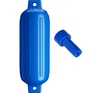 POLYFORM G-4 TWIN EYE FENDER 6.5" X 22", BLUE W/ADAPTER