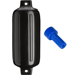 POLYFORM G-5 TWIN EYE FENDER 8.8" X 26.8", BLACK W/ADAPTER